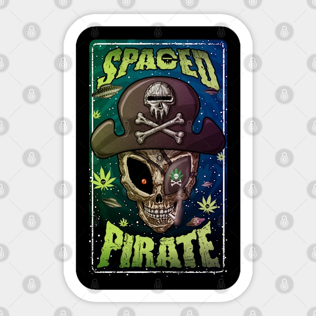 Spaced Pirate Sticker by HEJK81